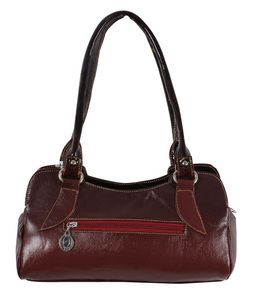 Hysty Maroon Leather Shoulder Bags Buy Hysty Maroon Leather Shoulder