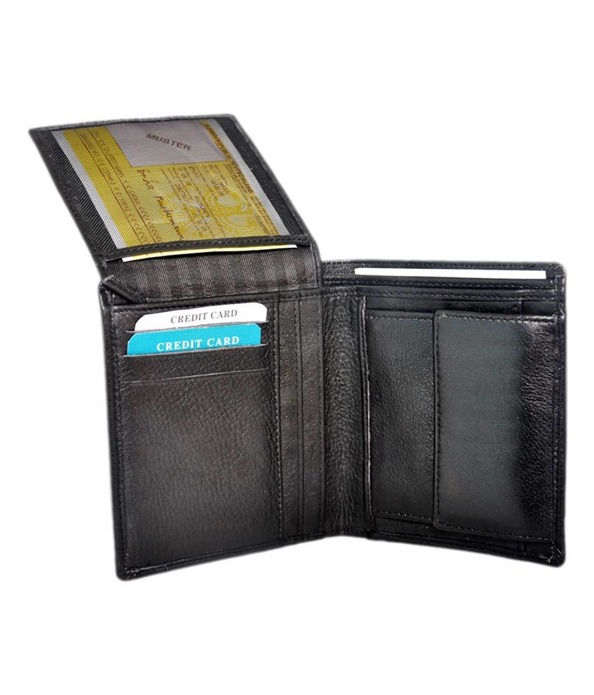 Lee Italian Black Leather Casual Wallet For Men: Buy Online at Low ...