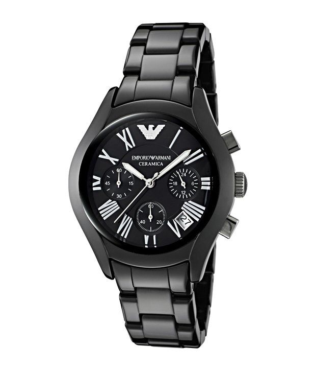Emporio Armani Ar1401 Women's Black Strap Wrist Watch Price in India ...