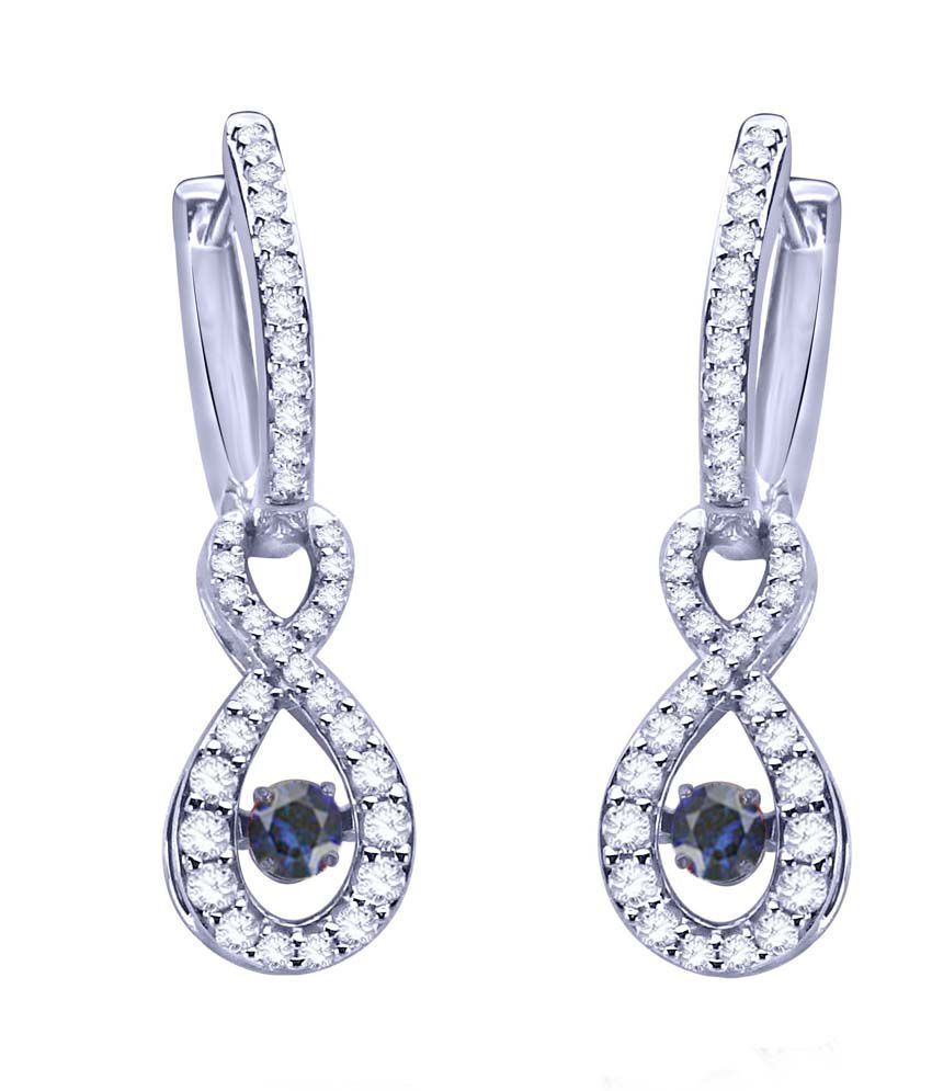 Jewel Creation Heart Beat Dancing American Diamond Ear ring - ER41785 ...