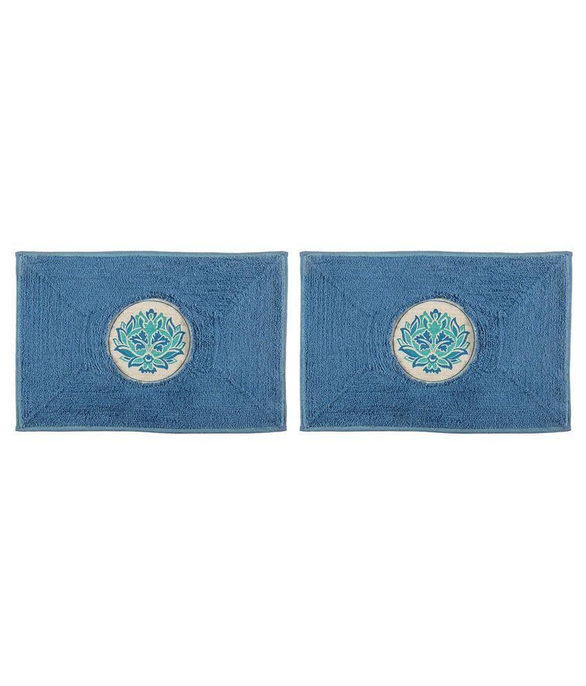 House This Blue Floral Bath Rugs Set Of 2 Buy House This Blue Floral