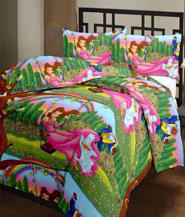 Comforthome Double Bed Poly Cotton Fibre Quilt Disney Princess