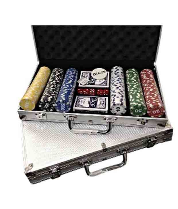 old metal poker chip case