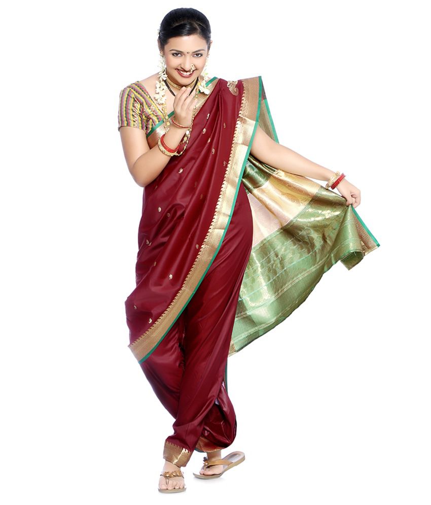 Traditional Lavani Style Maharashtrian Prestitched Ready