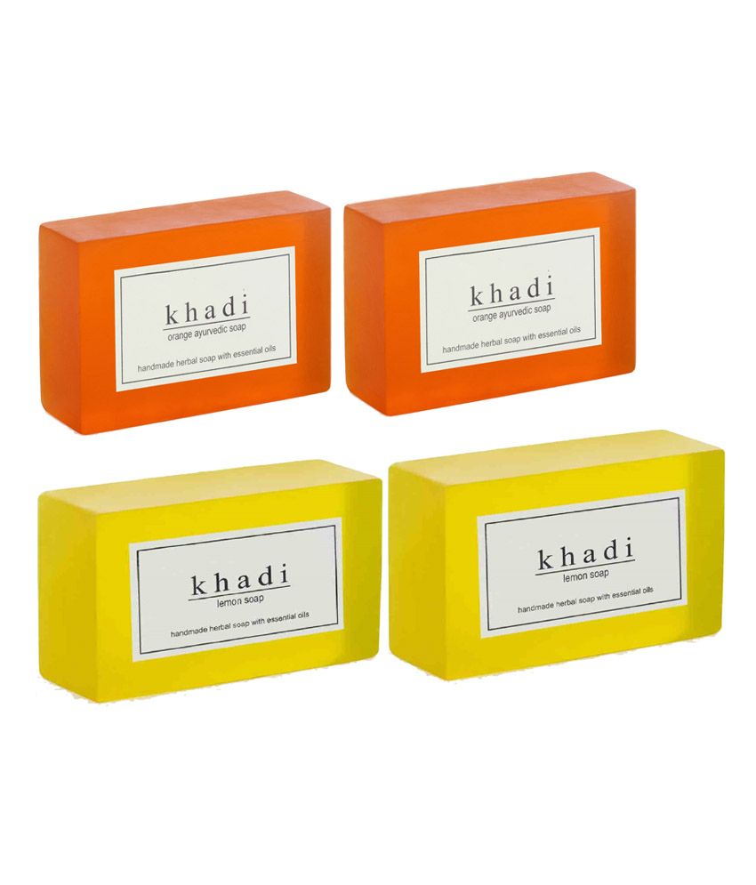     			Khadi Handmade Soap - 4Pcs (125 gm each) (For Donation Pls check 2nd image of this product)