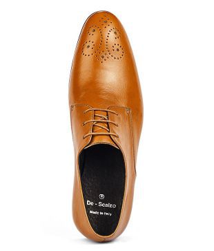 De Scalzo Tan Leather Shoes Price in 
