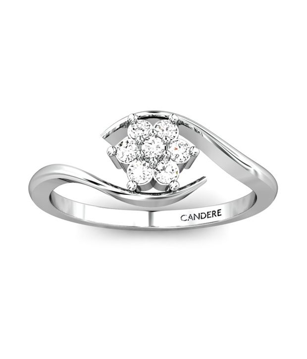 Candere Raquel Diamond Ring White Gold Buy Candere Raquel Diamond Ring