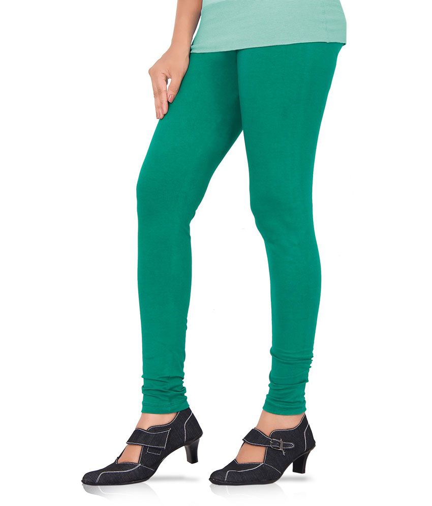 Skylar Green Cotton Leggings Price In India Buy Skylar Green Cotton Leggings Online At Snapdeal