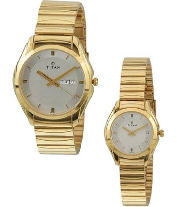 titan couple watches leather belt
