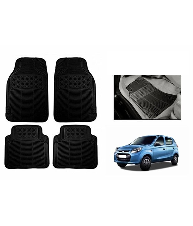 Speedwav Black Rubber Car Floor / Foot Mats - Maruti New Alto 800: Buy ...