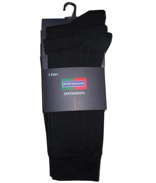 Peter England Beige Formal Full Length Socks Pack of 3: Buy Online at ...