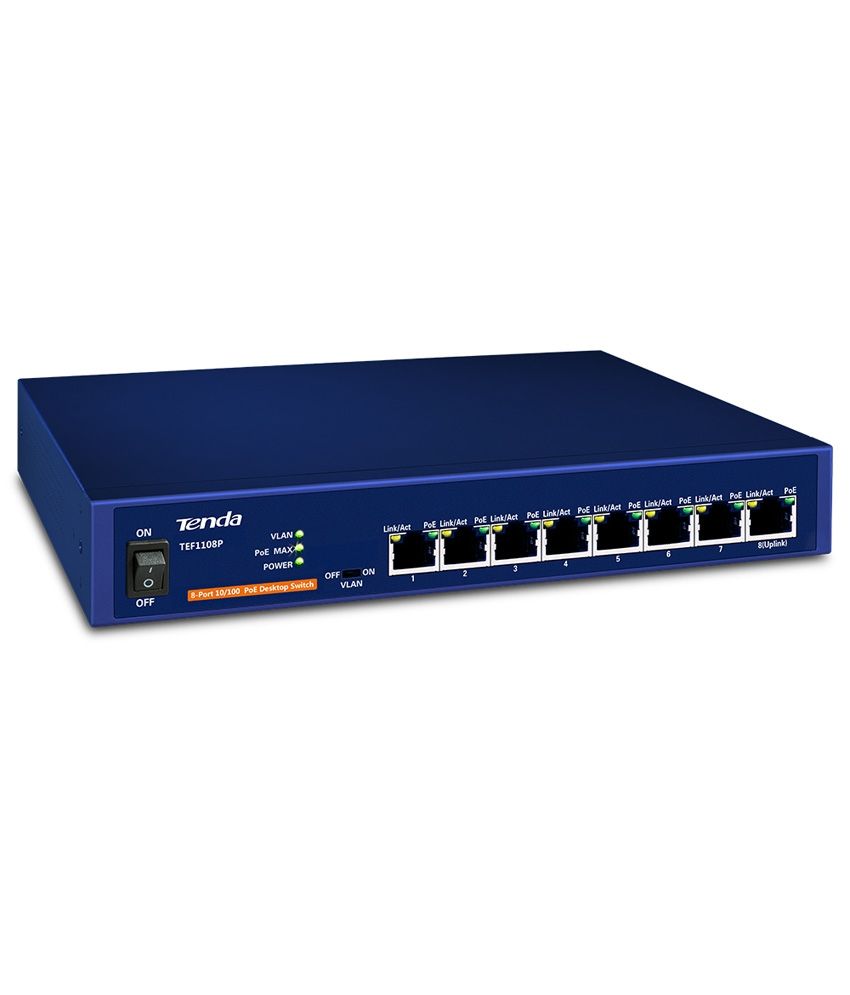 tenda 8 port 10 100 ethernet fast desktop switch with 8 port poe te tef1108p buy tenda 8 tenda 8 port 10 100 ethernet fast desktop switch with 8 port poe te tef1108p buy tenda 8