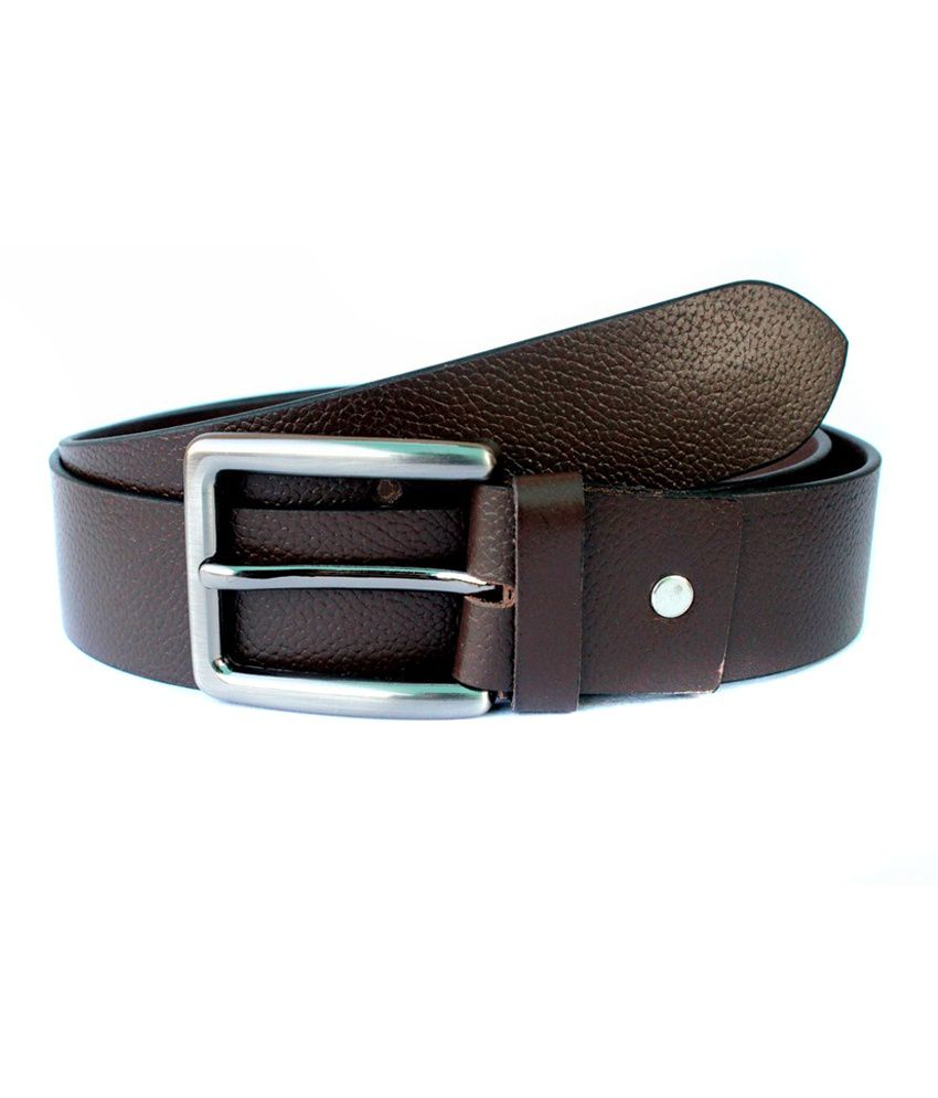 Tops Brown Plain Leather Belt for Men: Buy Online at Low Price in India ...