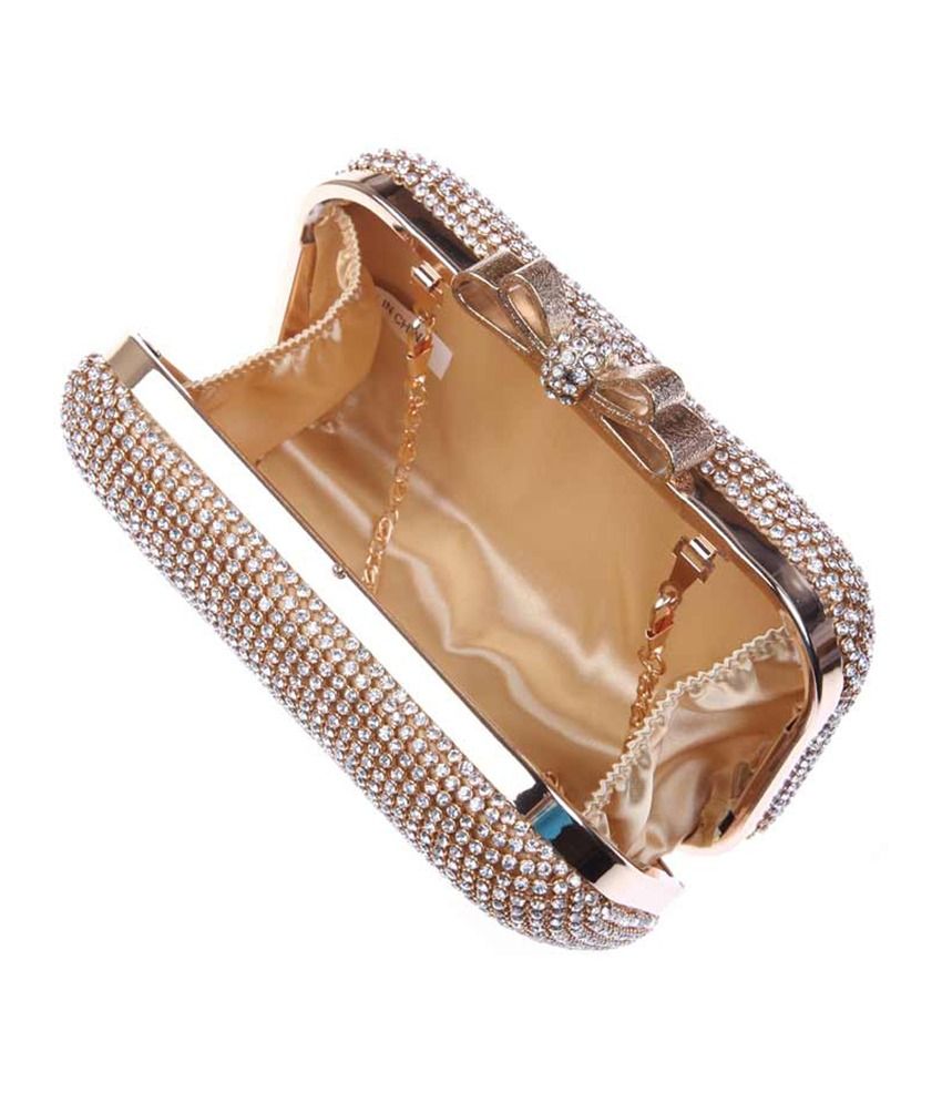 gold color clutch