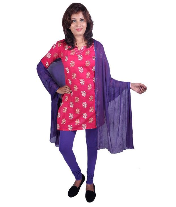 Womens Cottage Purple Cotton Lycra 