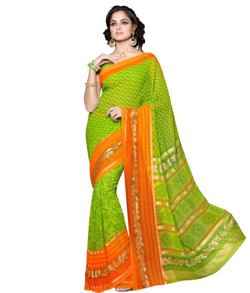 georgette saree look