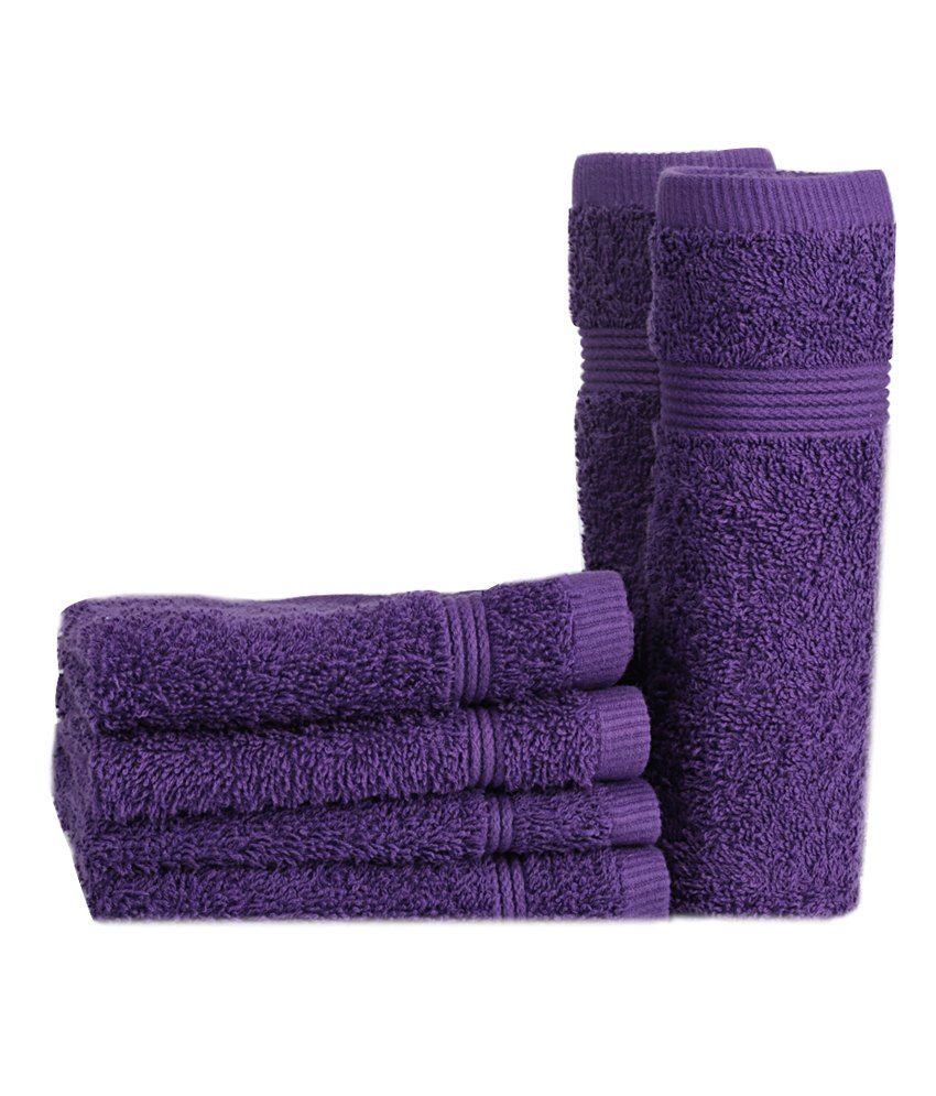 Rich Cottons Set of 4 Cotton Towels Purple Buy Rich Cottons Set of