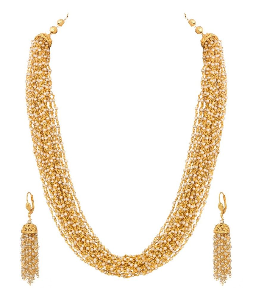 Voylla Layered Pearl Necklace Set - Buy 