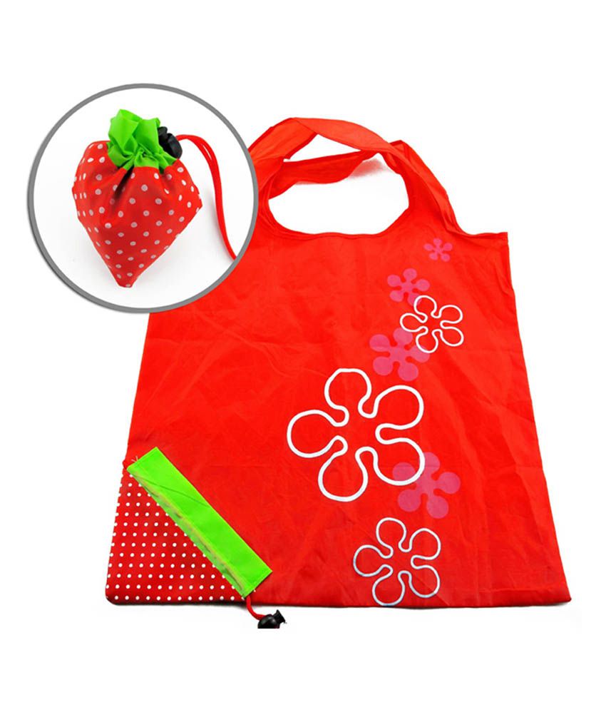 Buy Superdeals Red Strawberry Shaped Folding Shopping Bag - Set Of 2 at Best Prices in India ...