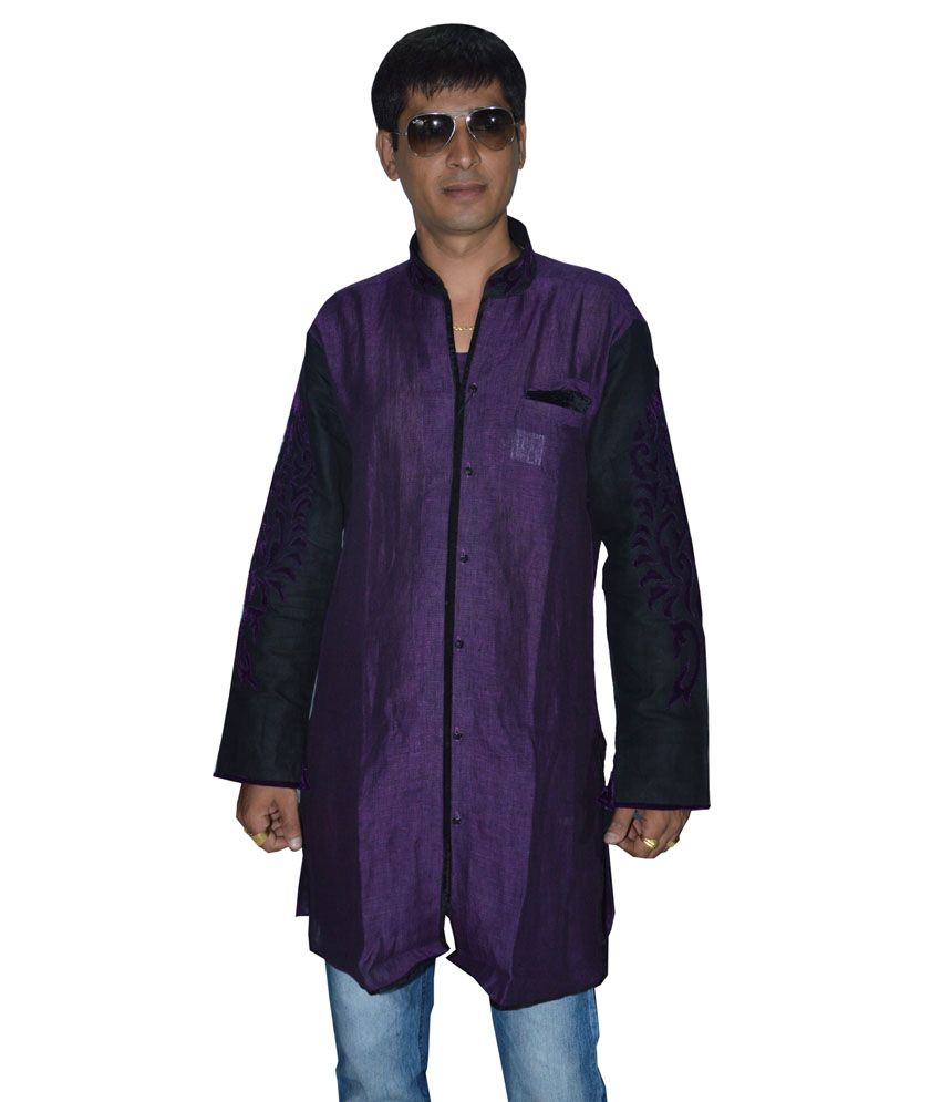 mens purple linen shirt