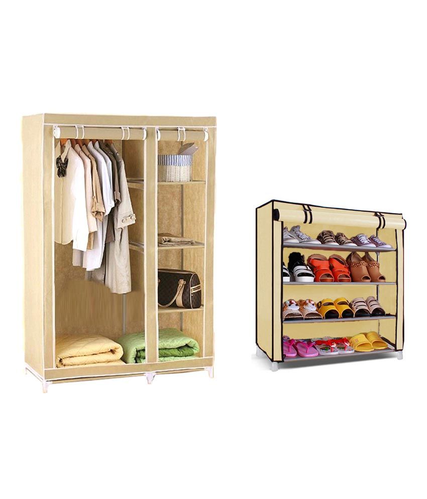 Pindia Wardrobe Organizer With 4 Layer Shoe Rack Free Buy