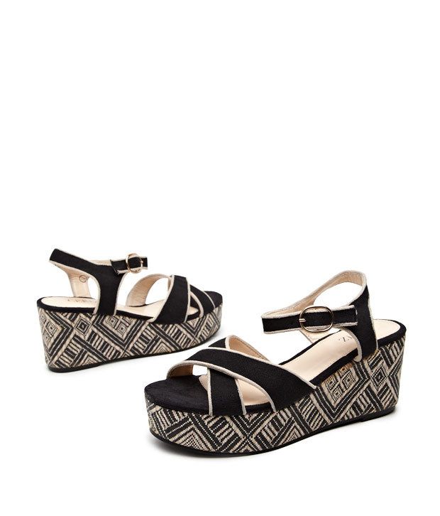 Ceriz Black Boho Tribal Woven Wedges Price in India Buy Ceriz Black Boho Tribal Woven Wedges Price in India Buy