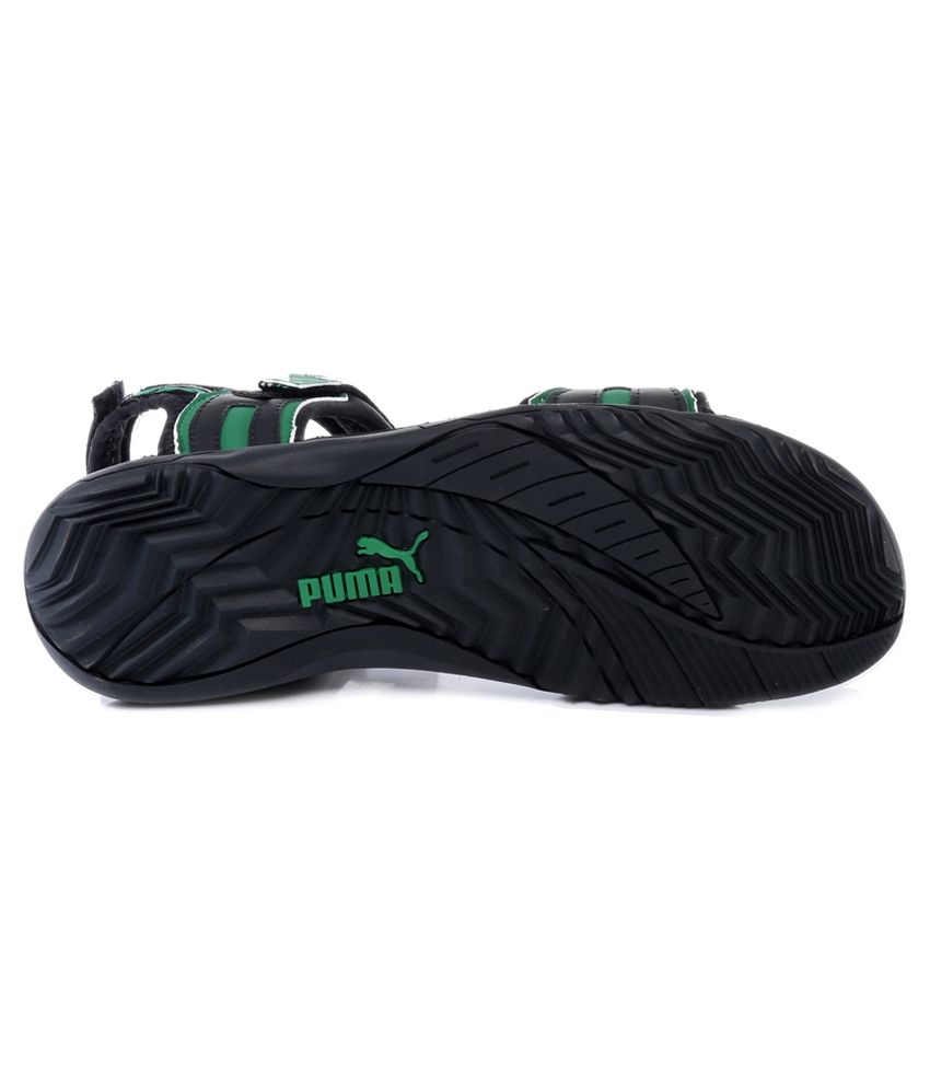 puma green floater sandals