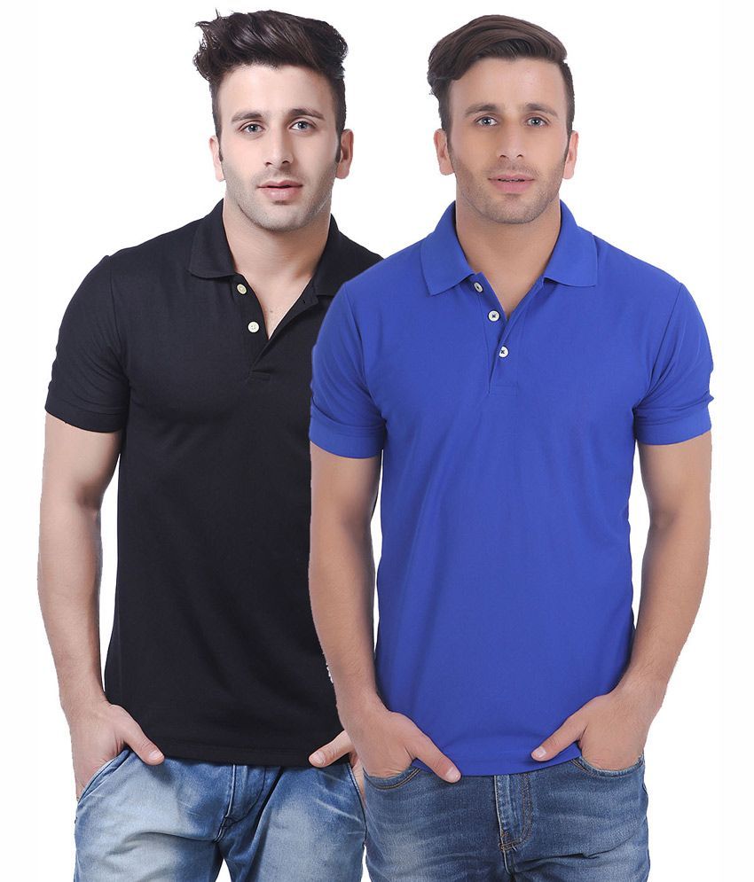     			American Crew Polo Collar Drifit T-shirts - 2 Pcs Combo