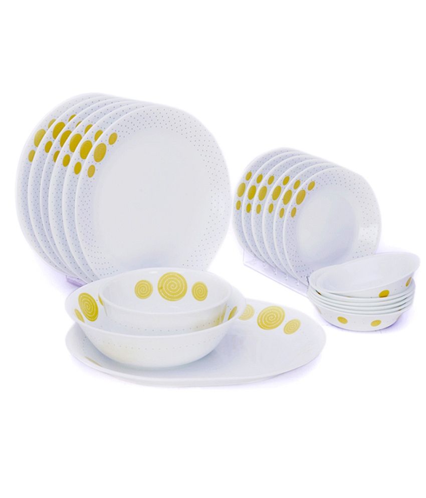 Corelle 21 Pcs Dinner Set- India Collection Spiral: Buy Online at Best