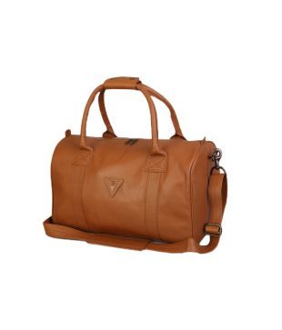 camel leather duffle bag