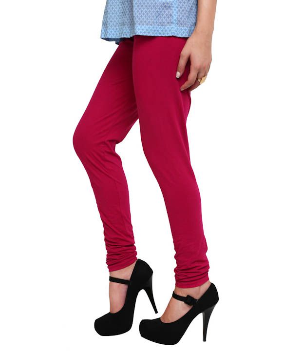 Anekaant Rani Pink Cotton Lycra Leggings Price in India - Buy Anekaant ...
