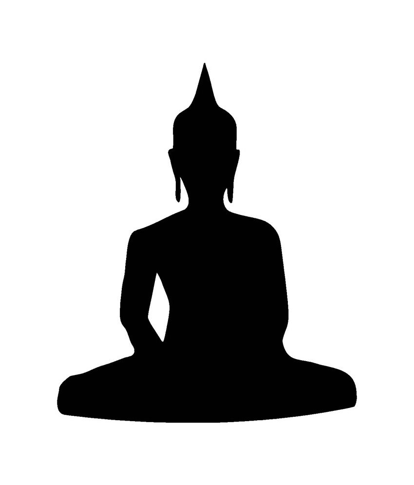 Bluegape Black Acrylic Gautam Buddha Acrylic Wall Sticker - Buy