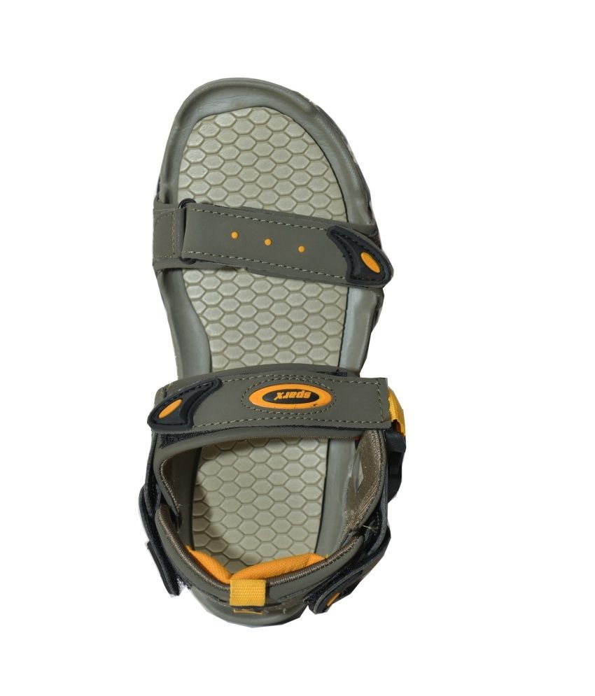 Sparx Gray Floater Sandals Art SS502OLIVEYLW - Buy Sparx Gray Floater Sandals Art SS502OLIVEYLW 