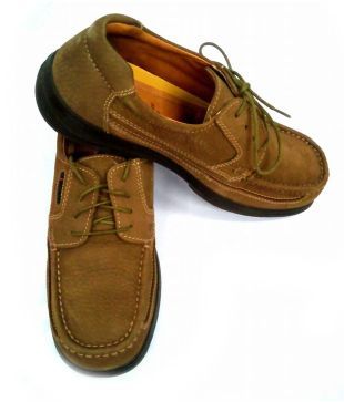 bata brown leather casual shoes