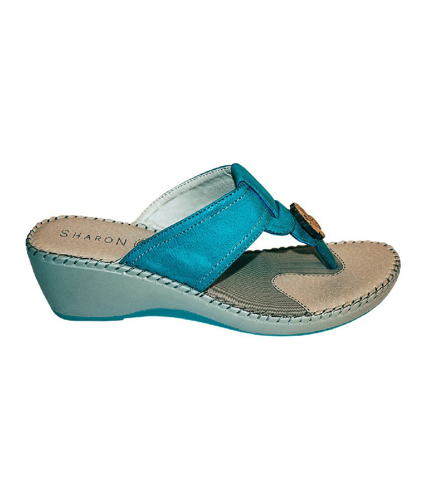 turquoise low wedges