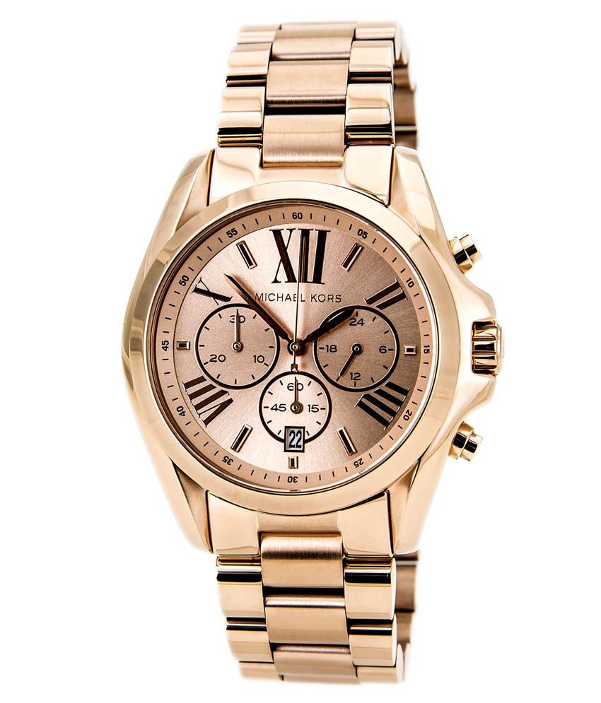 Michael Kors Women's MK5503 'Bradshaw' Stainless Steel Rose Goldtone Watch  Price in India: Buy Michael Kors Women's MK5503 'Bradshaw' Stainless Steel  Rose Goldtone Watch Online at Snapdeal