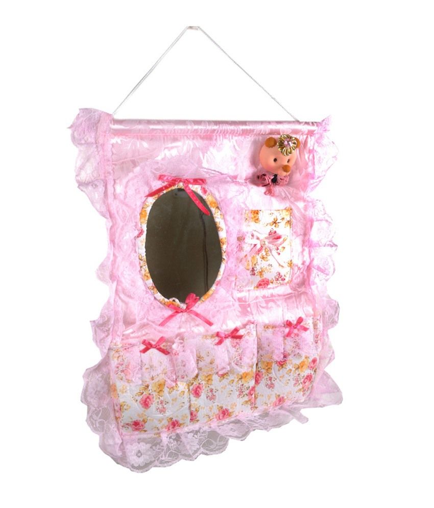 Vareesha Baby Pink Mirror & Utility Holder Buy Vareesha Baby Pink