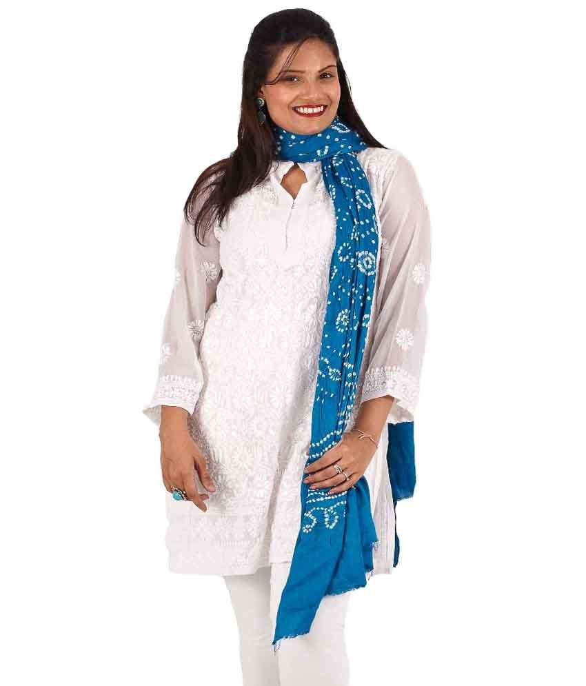 bandhani dupatta with plain dress