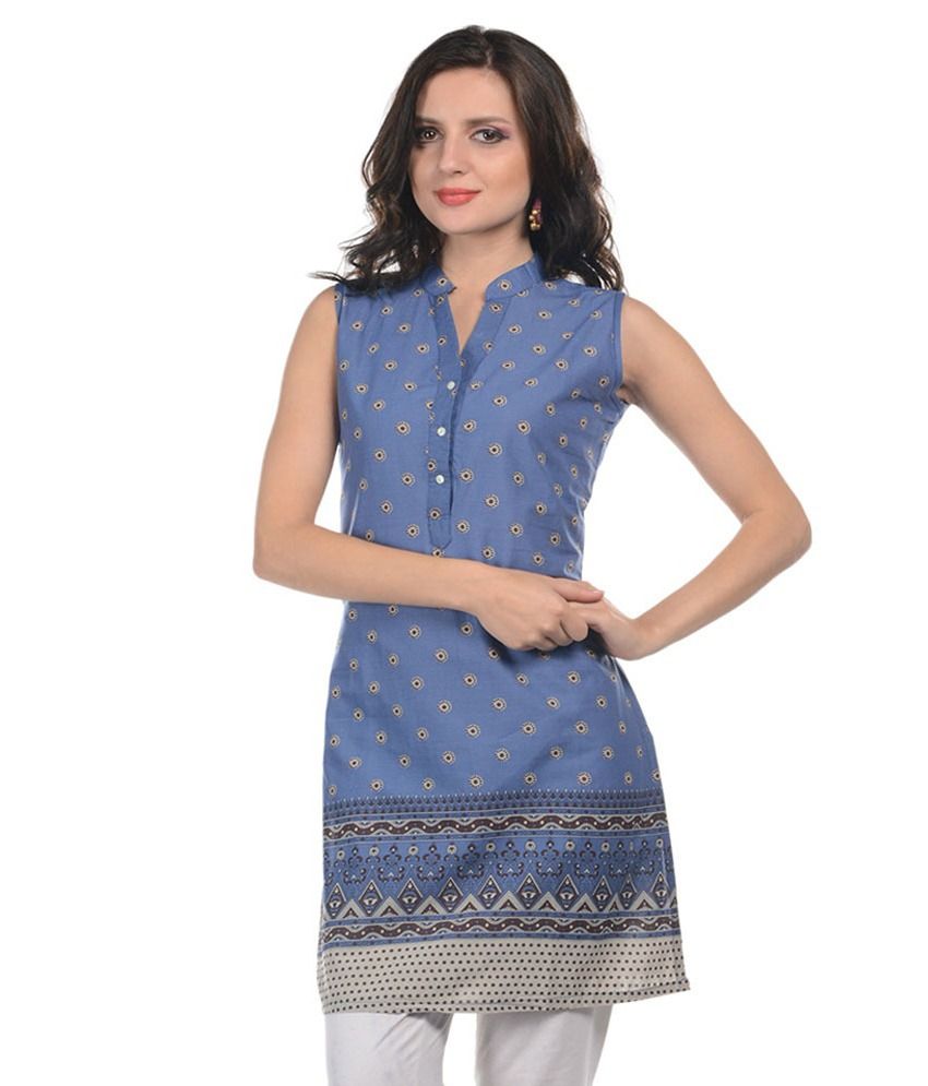 boat neck straight kurti design