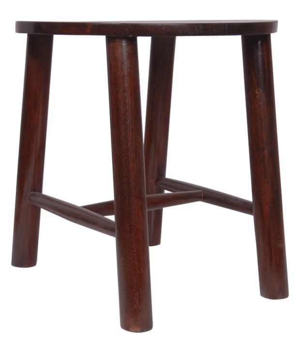 Kings Kraft Brown Wooden Round Side Table Buy Kings Kraft Brown