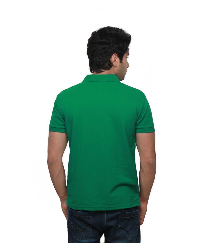 Amstead Green Color Half Sleeves Solids Polo T-shirt - Buy Amstead Green Color Half Sleeves 