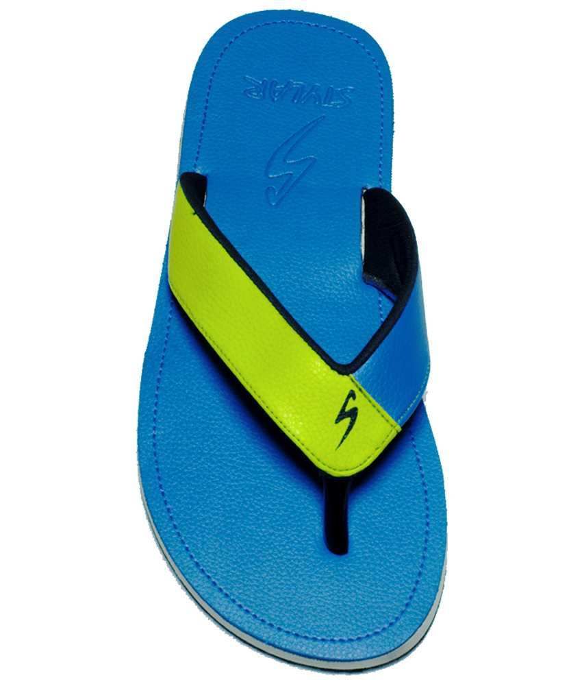 mens blue flip flops