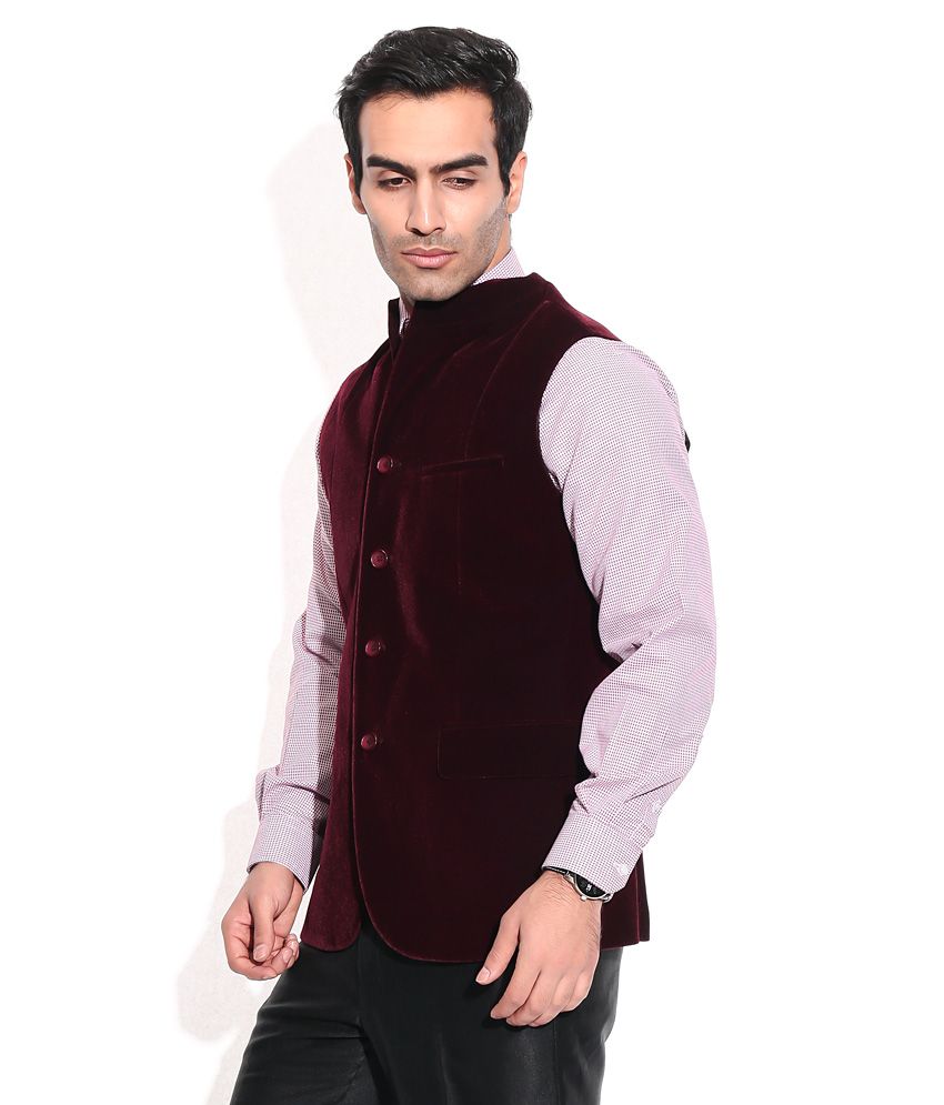 maroon formal coat