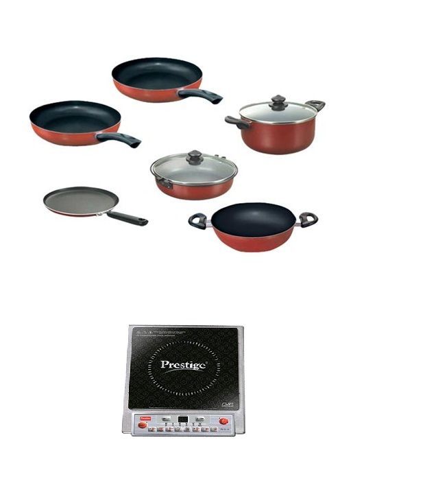 Prestige Kib 6 Piece Non Stick Cookware Set With Induction Cooktop