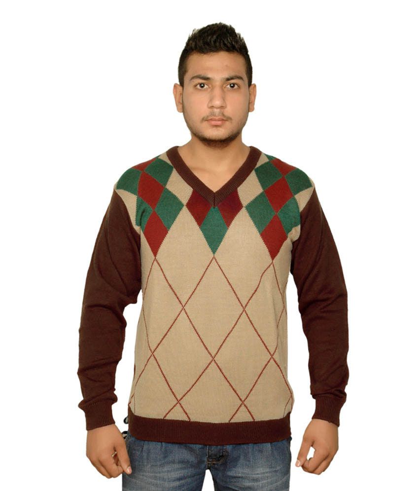 Rg Brown Full Sleeves Woollen Sweater - Buy Rg Brown Full Sleeves ...