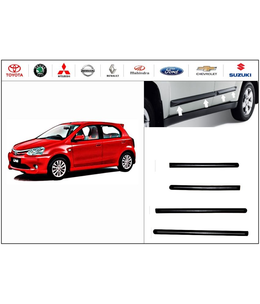 Flomaster Side Beading Moulding Protector (set Of 4) Blacktoyota