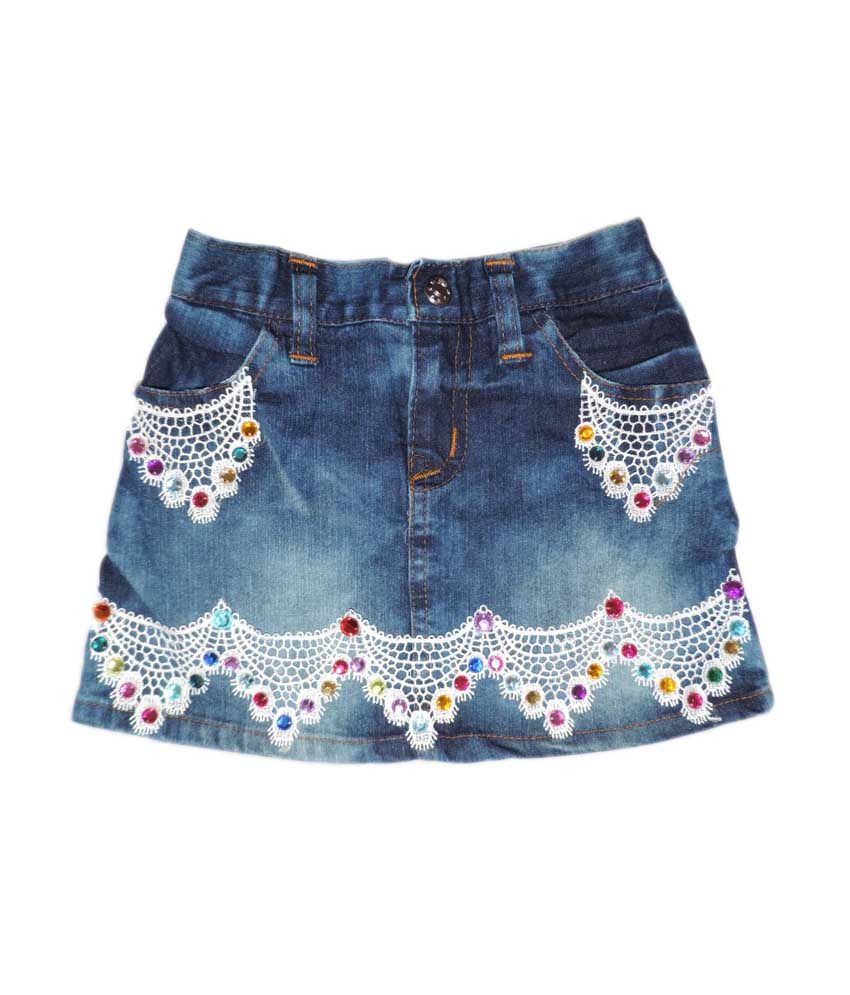 Ole Baby Blue Denim Skirt Beads Garland Design Buy Ole Baby Blue