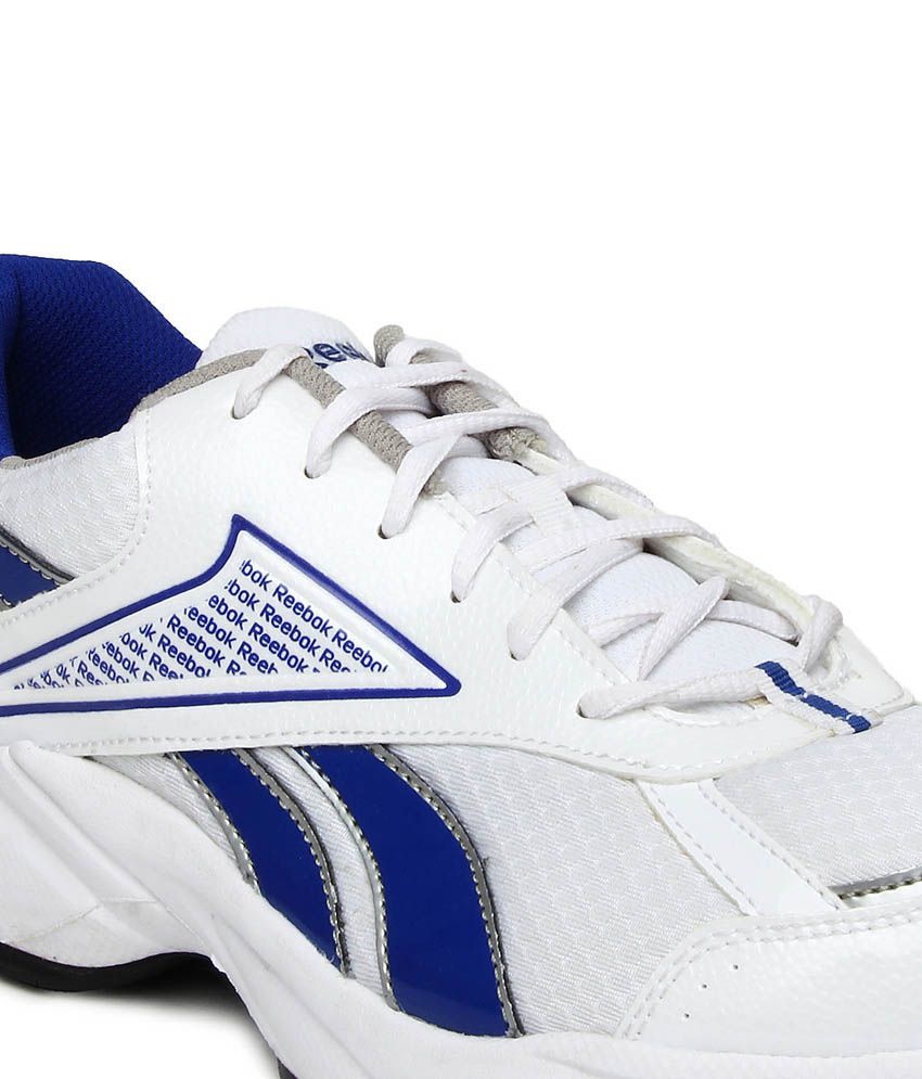 reebok linea white blue sports shoes 