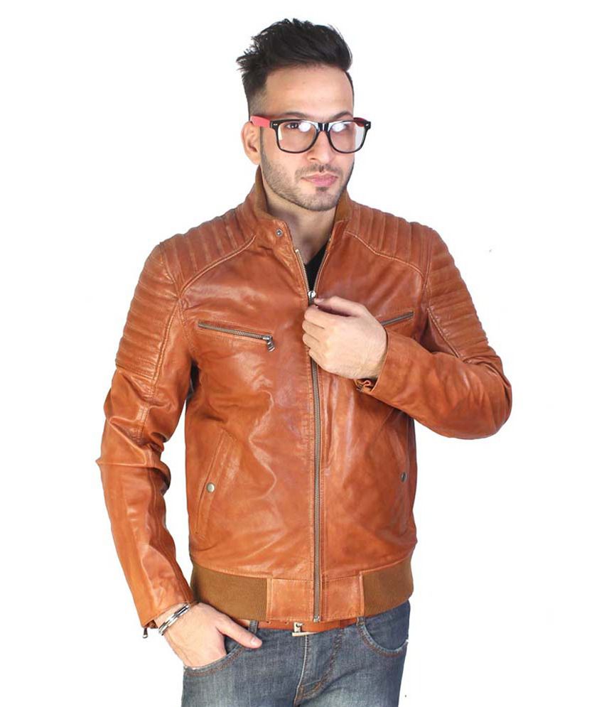 Bareskin Mens Tan Leather Jacket - Buy Bareskin Mens Tan Leather Jacket ...