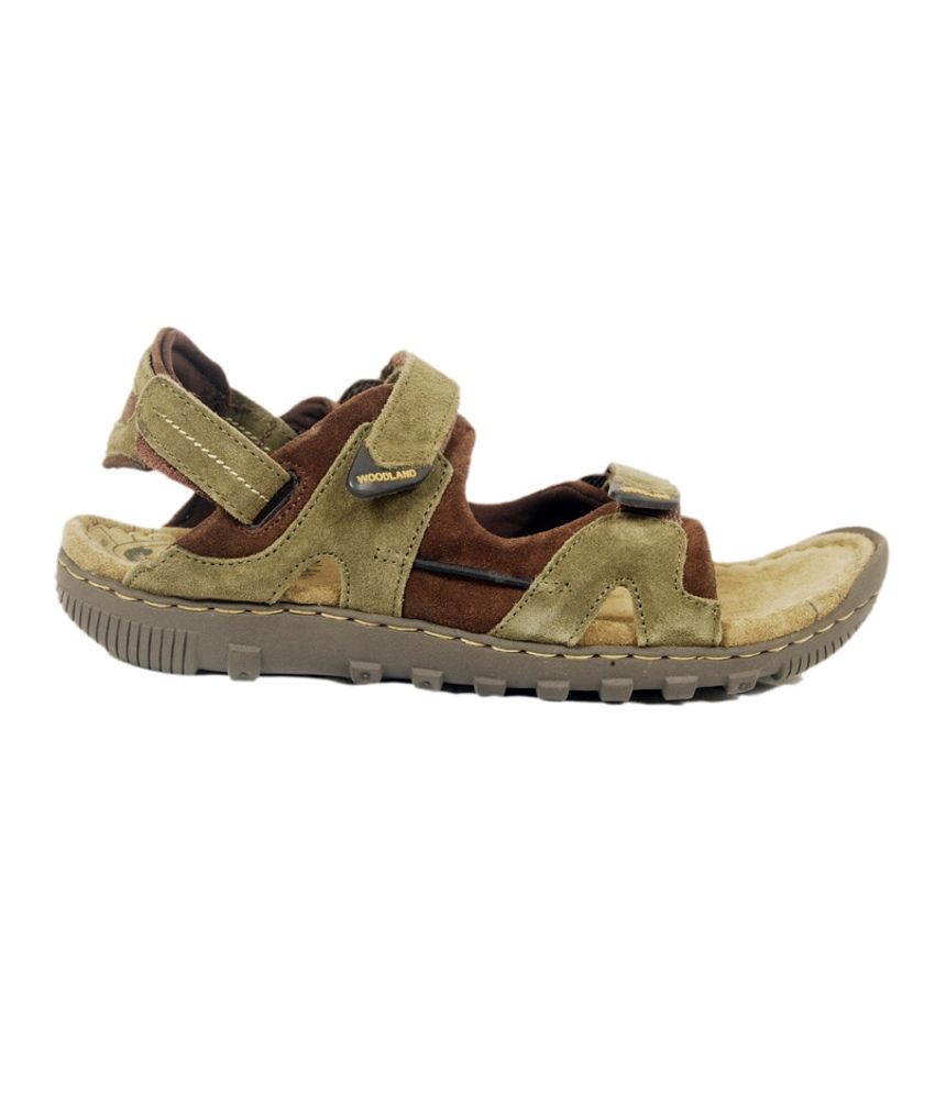 Woodland Green Leather Sandal - Buy Woodland Green Leather Sandal ...